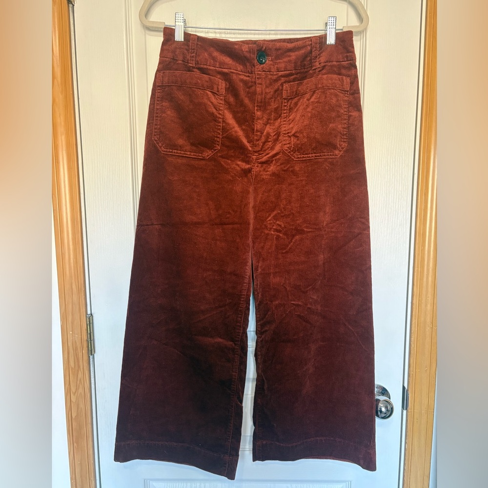 Anthropologie Maeve Colette Corduroy Pants in Rust - Size 30 P